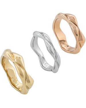 Furla Accessoires ,Veelkleurig ,Klassieke Ring Set (3-Pack) - Metallic