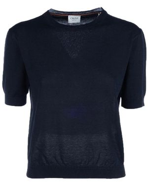 Cruna Round-Neck Knitwear - Blu