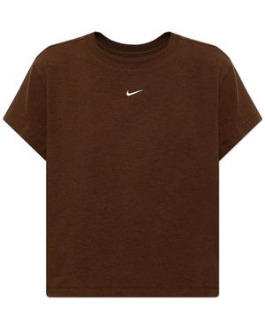 Nike Fitness ,Bruin ,Katoen Sportswear Chill Knit Tee