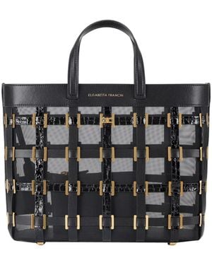 Elisabetta Franchi Shopping Bags - Black