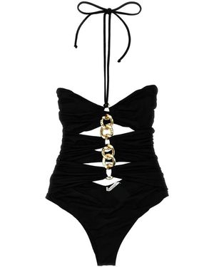 Elisabetta Franchi Chain One-Piece Swimsuit - Zwart