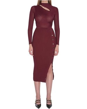 Self-Portrait Midi Dresses - Rosso