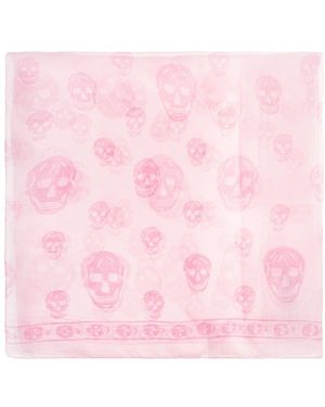 McQueen Klassischer Totenkopf-Schal - Pink