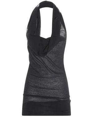 Rick Owens Cotton Tank Top - Black