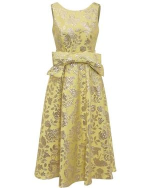 P.A.R.O.S.H. Jacquard Midi Jurk - Groen