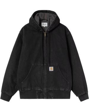 Carhartt Hoodies & Sweatvesten ,Zwart ,Katoen Og Active Jacket