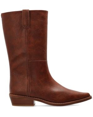 Michael Kors Schoenen ,Bruin ,Polyester Farren Distressed Boot