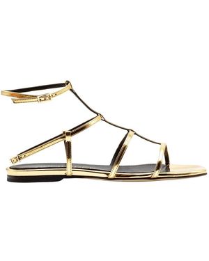 Julie Dee Flat Sandals - Metallic