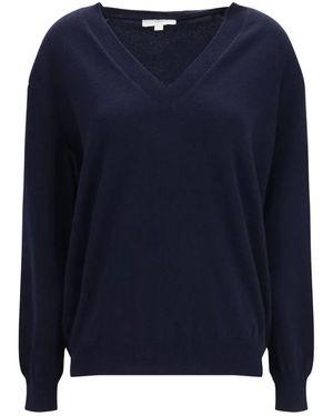 Malo Truien & Vesten ,Blauw ,Kasjmier Cashmere V-Neck Sweater
