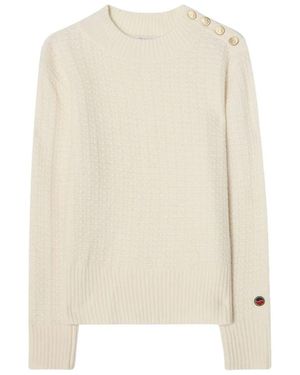 BUSNEL Round-Neck Knitwear - Bianco