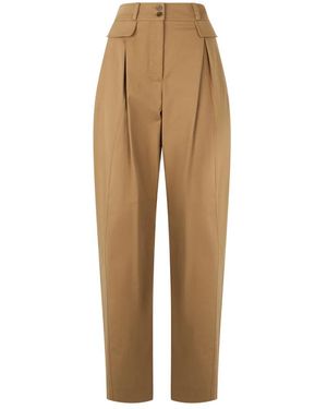 Alberta Ferretti Broeken ,Katoen Casual High-Waisted Pants - Naturel