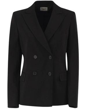 Weekend by Maxmara Milano-Knit Double-Breasted Jersey Blazer - Zwart