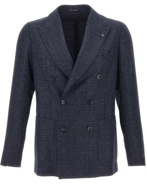 Tagliatore Dubbelrijige Blazer - Blauw