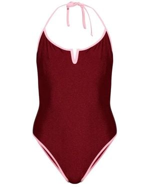 Moschino Badmode ,Rood ,Zwemkostuum Uit Één Stuk