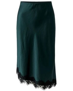 Ouí Rokken ,Groen ,Polyester Satinrok