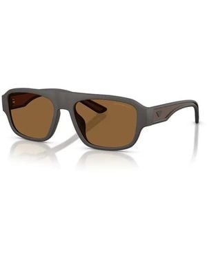 Emporio Armani Irreguläre Sonnenbrille - Braun