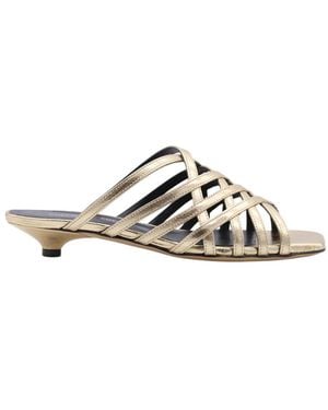 Rotta Heeled Mules - Brown