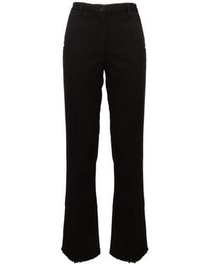 White Sand Wide Trousers - Negro