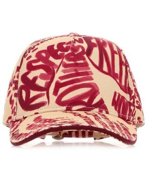 DSquared² Rebel Hibiscus Baseball Cap - Rood