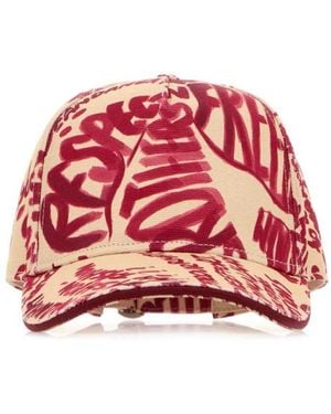 DSquared² Rebel Hibiscus Baseball Cap - Rood