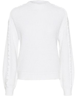Kaffe Round-Neck Knitwear - Bianco