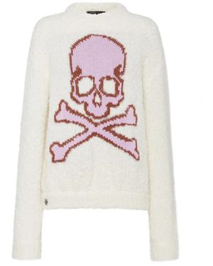 Philipp Plein Round-Neck Knitwear - Blanco