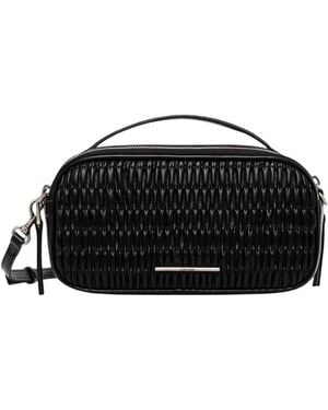 Calvin Klein Ruched Crossbody Camera Bag - Zwart