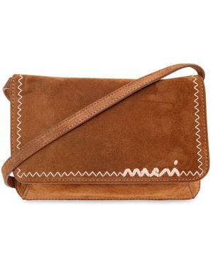 Marni Leder Schultertasche - Braun