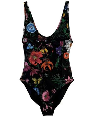Gucci Badmode ,Veelkleurig ,Printed Sparkling Jersey Swimsuit - Zwart