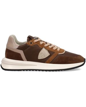 Philippe Model Schoenen ,Bruin ,Katoen Tropez 2.1 Running