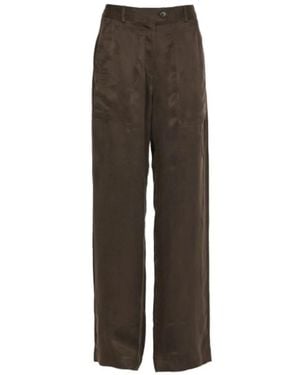 Isabel Benenato Wide Trousers - Gris