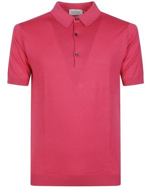 John Smedley Polo Shirts - Rosa