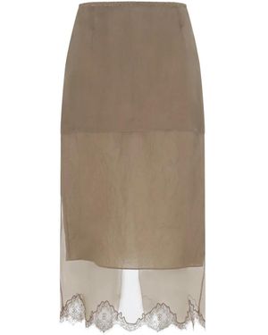 Carven Midi Skirts - Marrón