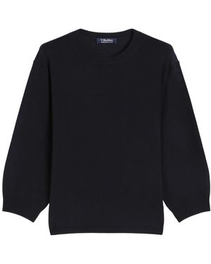Max Mara Straight Jersey - Schwarz