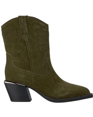 Alma En Pena. Cowboy & Biker Boots - Green