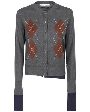 Acne Studios Truien & Vesten ,Grijs ,Dubbellaags Vest