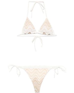 MC2 Saint Barth Badmode ,Chevron Triangle Bikini - Wit