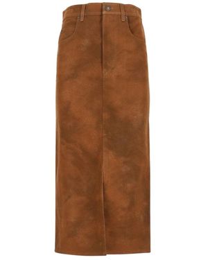 Isabel Marant Leather Skirts - Marrón
