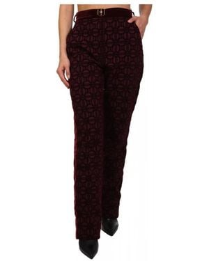 Elisabetta Franchi Slim-Fit Trousers - Red