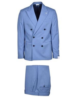 Manuel Ritz Double Breasted Suits - Azul