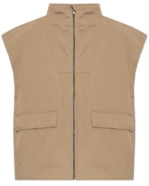 Rethinkit Studios Jassen ,Bruin ,Katoen Oversized Vest - Naturel