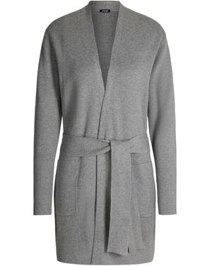 Joop! Cotton And Silk Jacket With Belt - Grijs