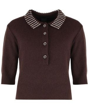Pinko Round-Neck Knitwear - Bruin