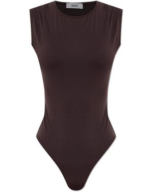 Agolde Tops ,Bruin ,Leer Body Aura Bodysuit