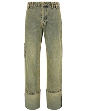 Entire studios Cuff Surface Wave Jeans - Groen