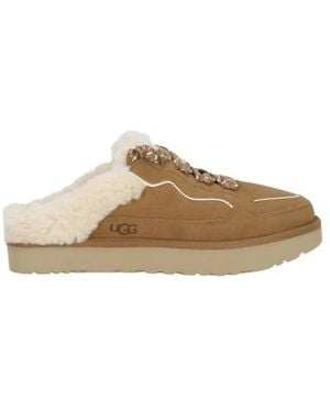 UGG Schoenen ,Bruin ,Wol Lowmel Mule - Naturel