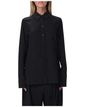 Stella McCartney Elegante Schwarze Hemdbluse Mit Kragen
