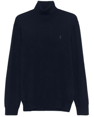 Polo Ralph Lauren Truien & Vesten ,Blauw ,Wol Roll-Neck Trui