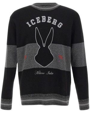 Iceberg Round-Neck Knitwear - Negro