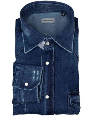 Sartorio Napoli Denim Shirts - Blue